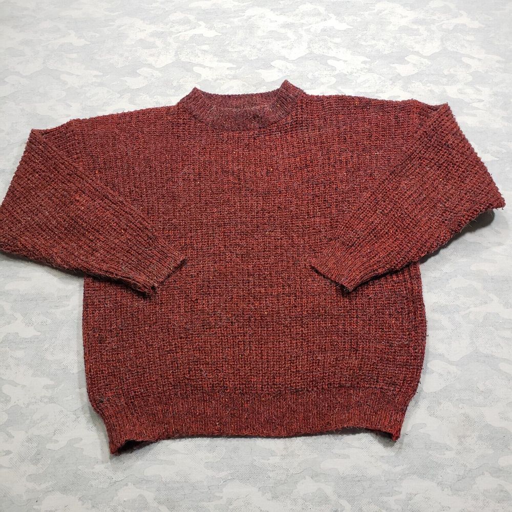 Willow Bay Sweater Mens Large Red‎ Napwool Blend Oull Over